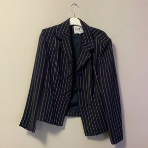 Formal Blazer | black with brown stripes | ladies collection